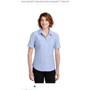 Port Authority Ladies Short Sleeve SuperPro Oxford Shirt - L659- LARGE-FREE SHIP